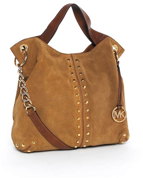 michael kors brown purse 2013|brown suede Michael Kors handbags.